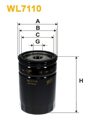 WIX FILTERS Масляный фильтр WL7110